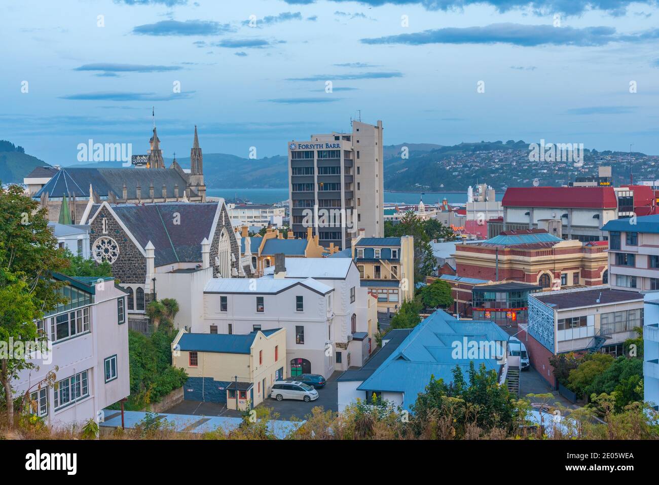 DUNEDIN, NEUSEELAND, 24. JANUAR 2020: Luftaufnahme von Dunedin in Neuseeland Stockfoto