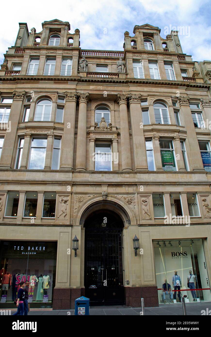 Das ehemalige Glasgow Herald Office in der Buchanan Street Stockfoto