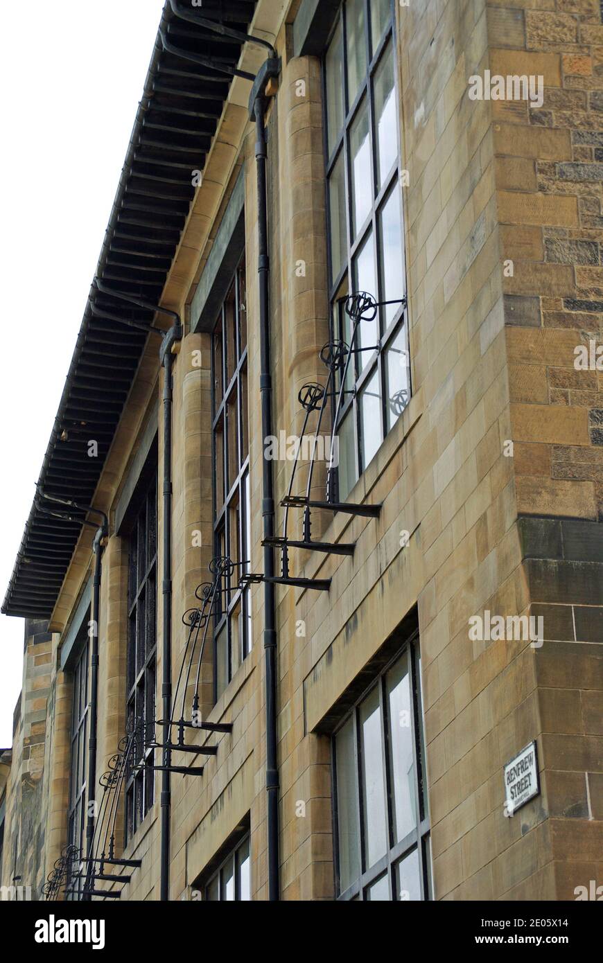 Glasgow School of Art das Mackintosh Building Detail Stockfoto