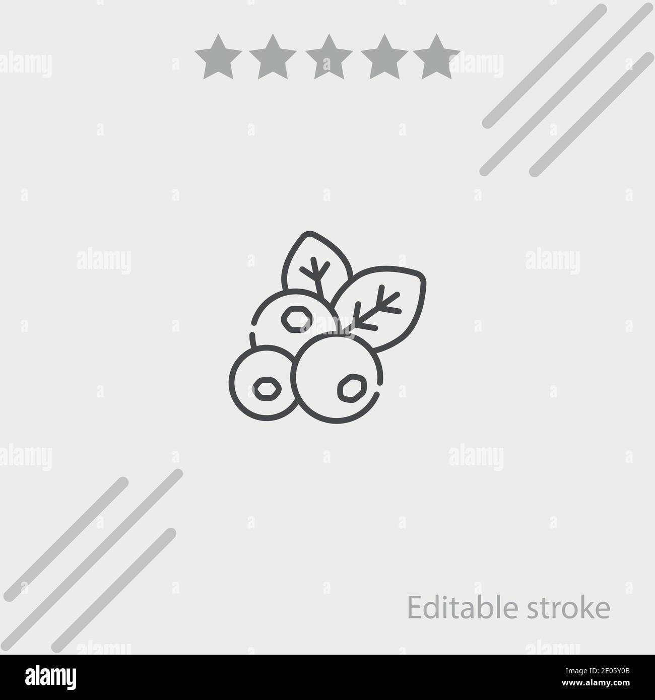 Blueberry Vektor-Symbol Moderne einfache Vektor-Illustration Stock Vektor