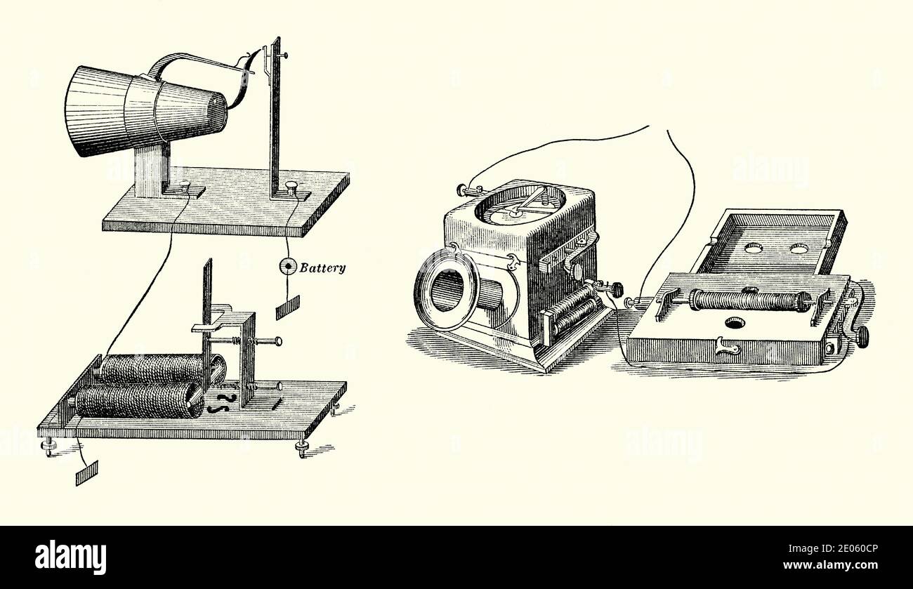 Inventor of the reis telephone 1861 Fotos und Bildmaterial in hoher
