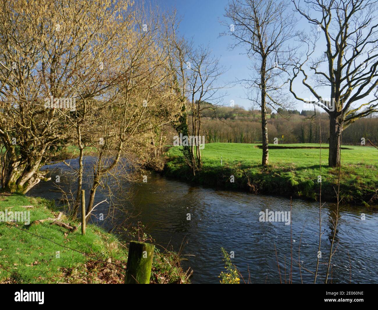 Der Fluss Fowey in der Nähe von Lostwithiel, Cornwall. Stockfoto