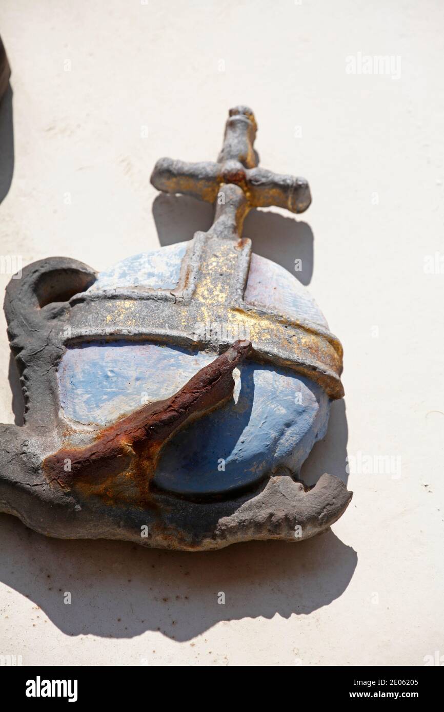 Reichsapfel am Deutschen Tor, Saarlouis, Saarland, Deutschland Stockfoto