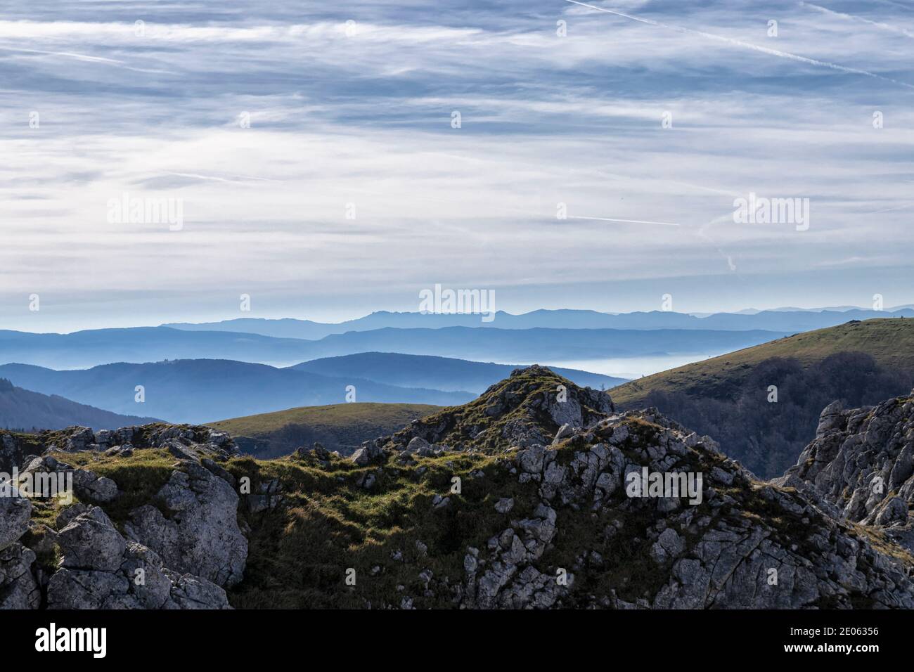 Berglandschaft im baskenland Stockfoto