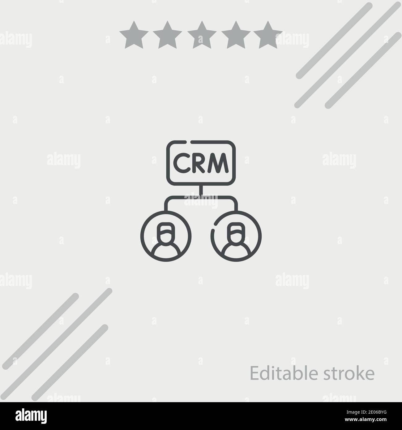 CRM Vektor-Symbol Moderne einfache Vektor-Illustration Stock Vektor