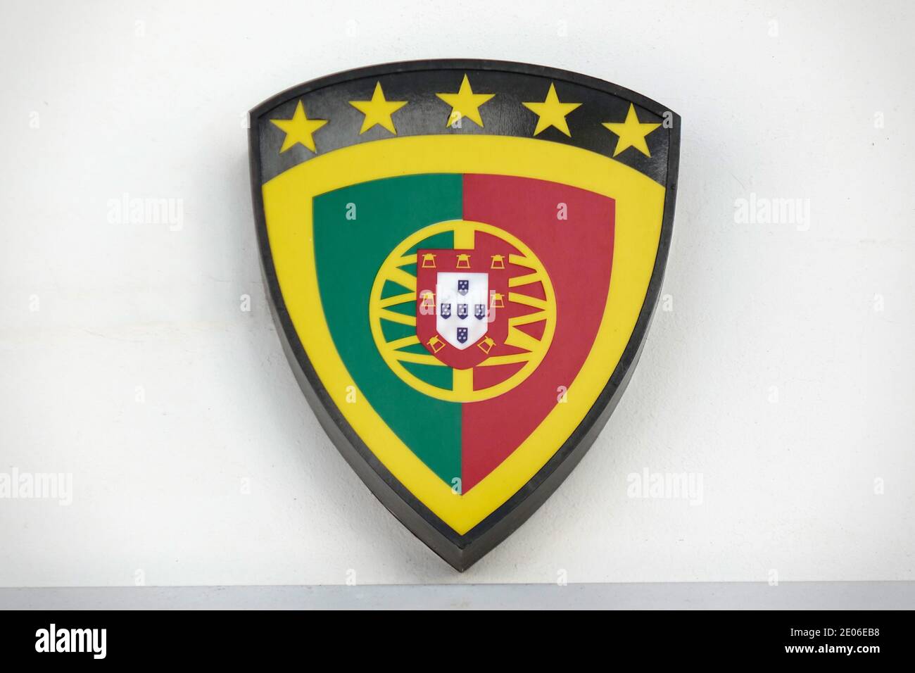 Forca Portugal Sports Shop Logo EIN Sportgeschäft mit vielen Standorte, Die Fußball-Trikots Und General Sports Wear Verkauft Stockfoto