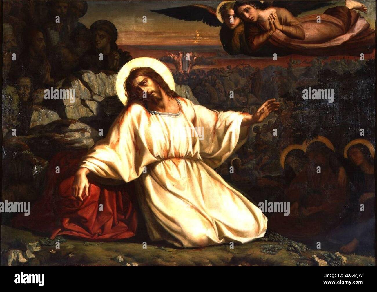 Le Christ au jardin des Oliviers - Louis Janmot (1981-29). Stockfoto