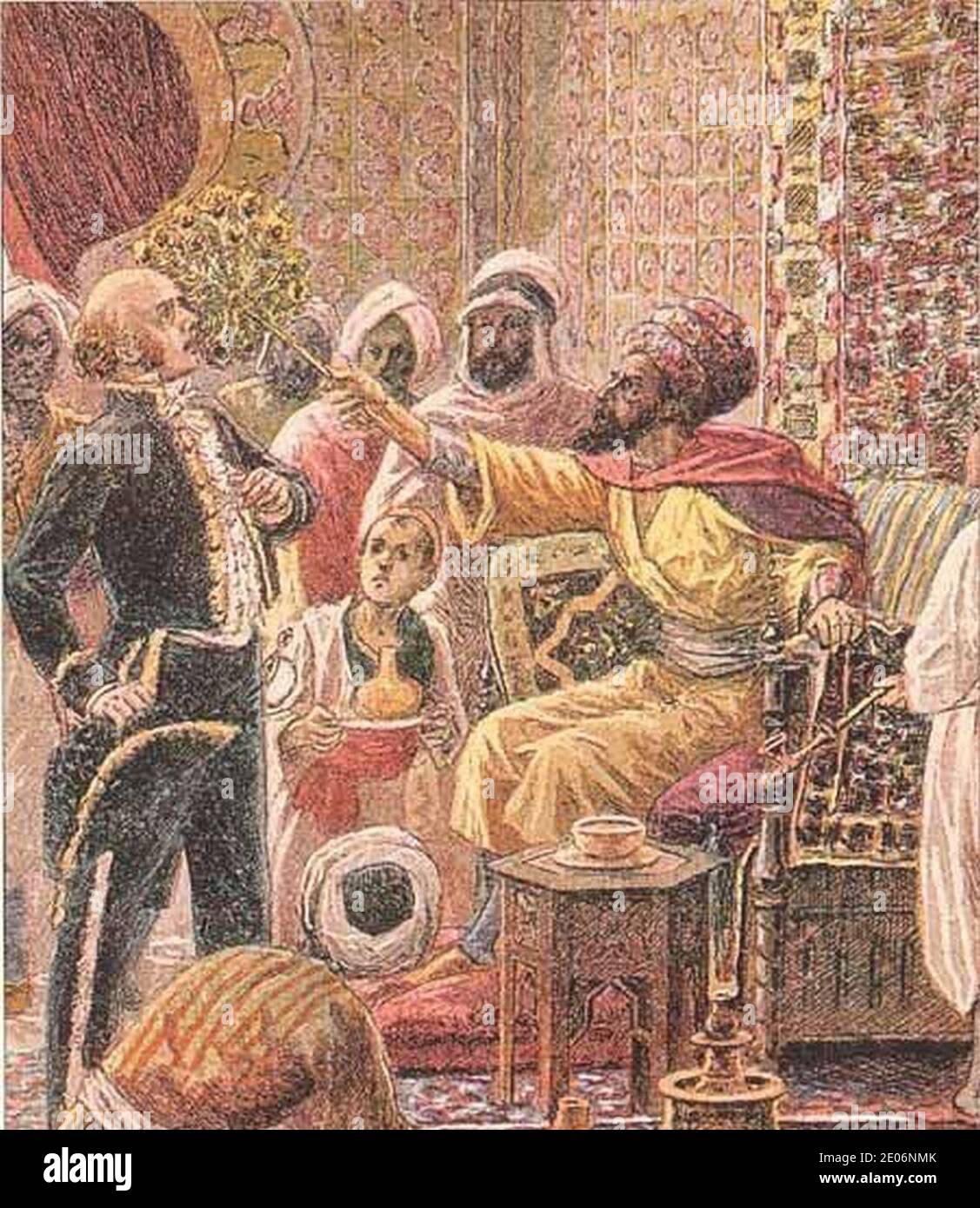 Le Coup d eventail 1827. Stockfoto