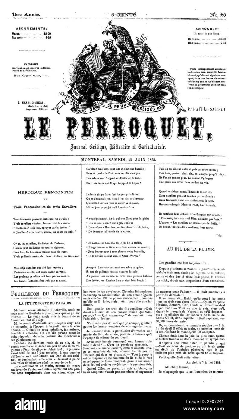 Le Perroquet-n23p1. Stockfoto