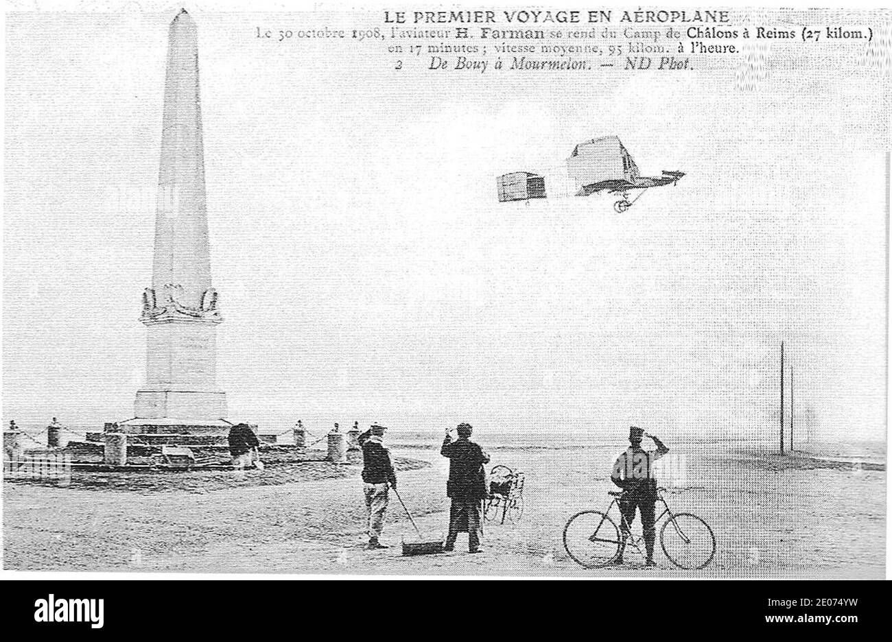 Le Premier voyage en aéroplane 2 1. Stockfoto