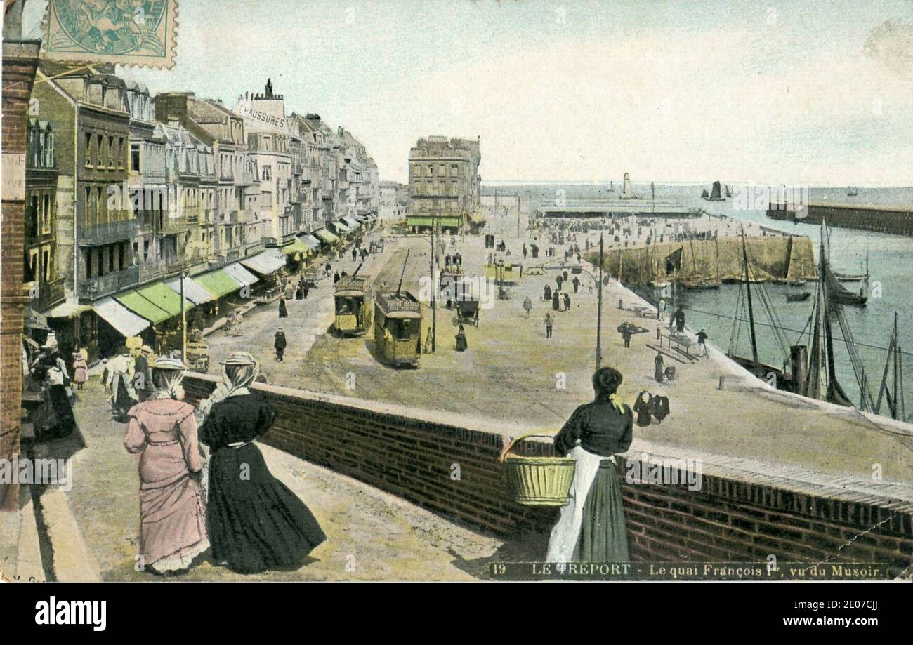 Le TREPORT - Le Quai Francois 1er. Stockfoto