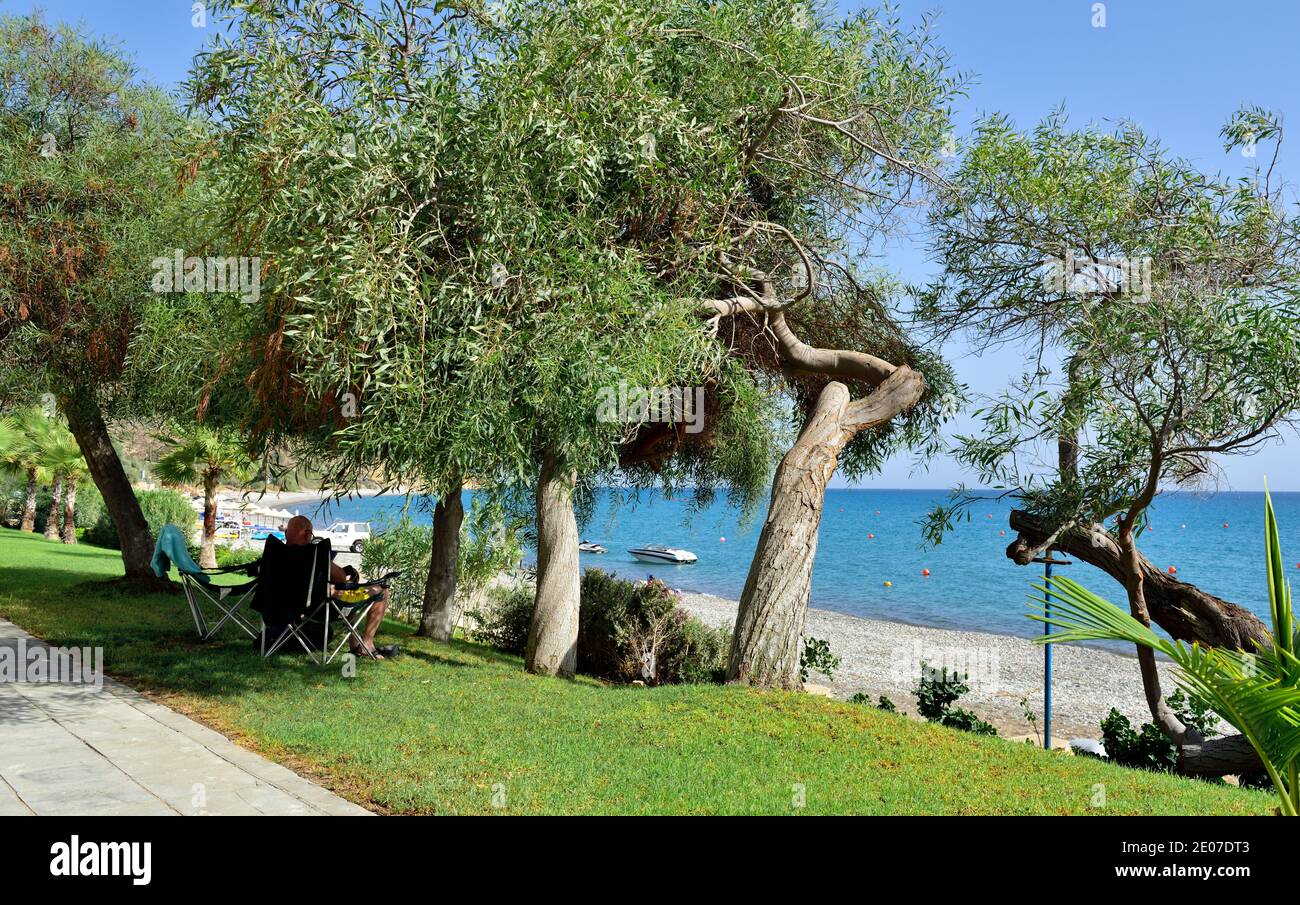 Pissouri Strand, Zypern, Griechenland, Europa Stockfoto