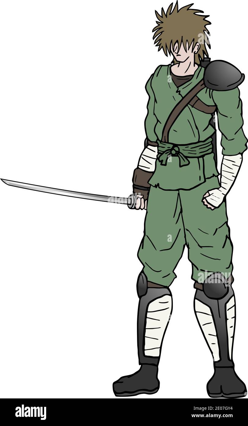 Samurai Abbildung Stock Vektor
