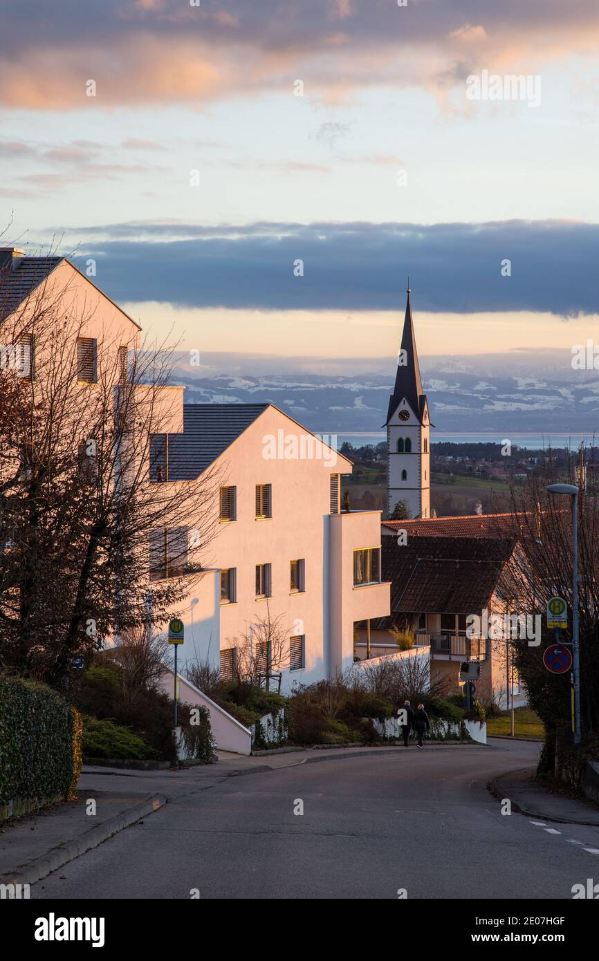 Bussenstrasse Markdorf am Bodensee Stockfoto