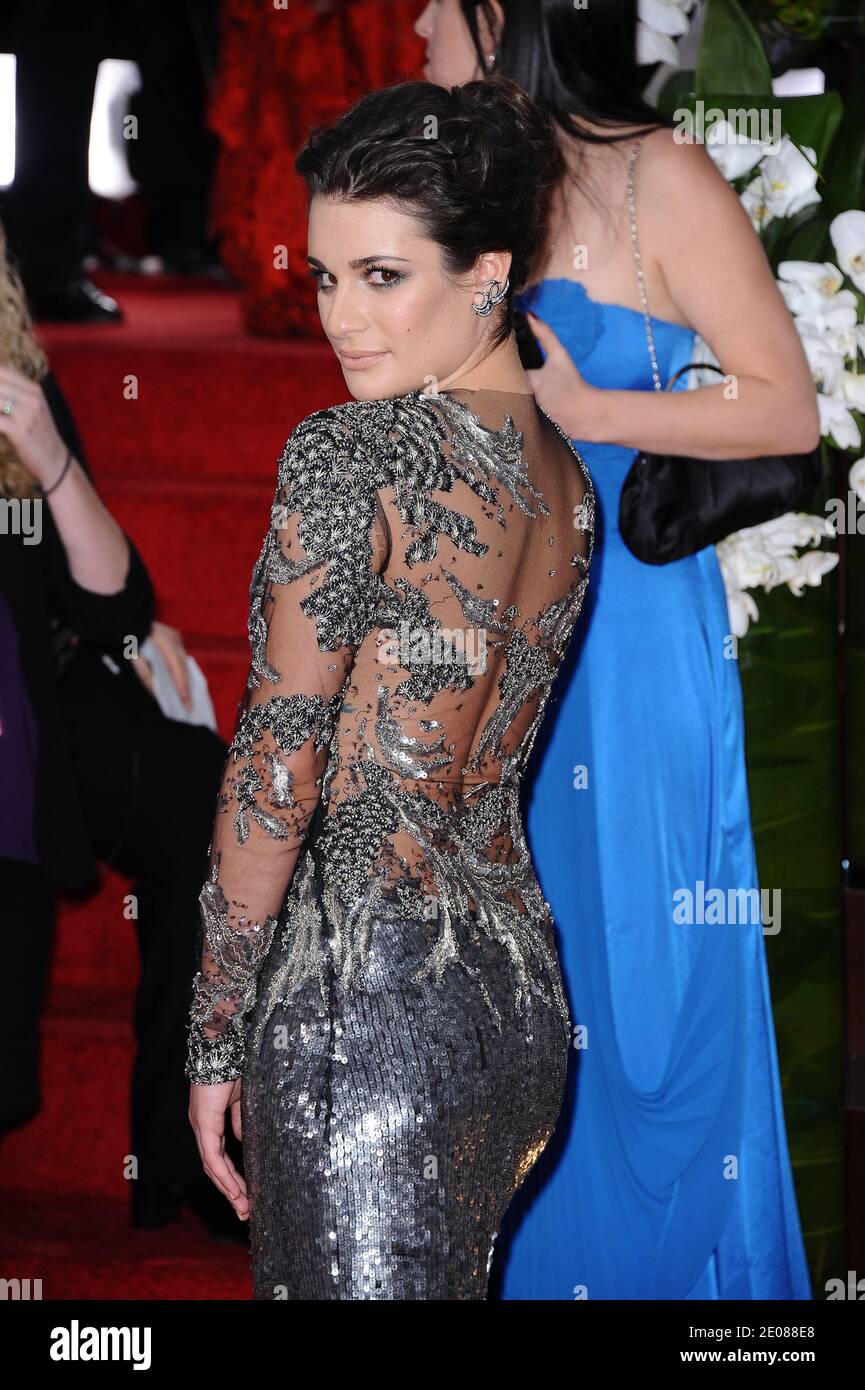 Lea Michele kommt zur 69. Annual Golden Globe Awards Zeremonie, die am 15. Januar 2012 im Beverly Hilton Hotel in Los Angeles, CA, USA, stattfindet. Foto von Lionel Hahn/ABACAPRESS.COM Stockfoto