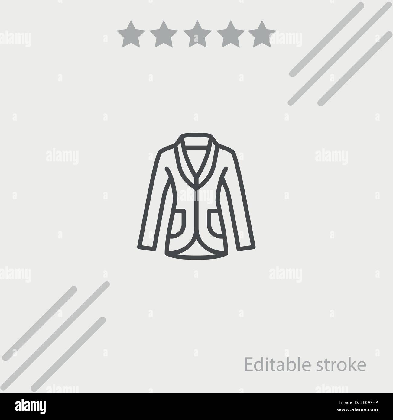 Coat VektorSymbol Moderne einfache VektorIllustration Stock