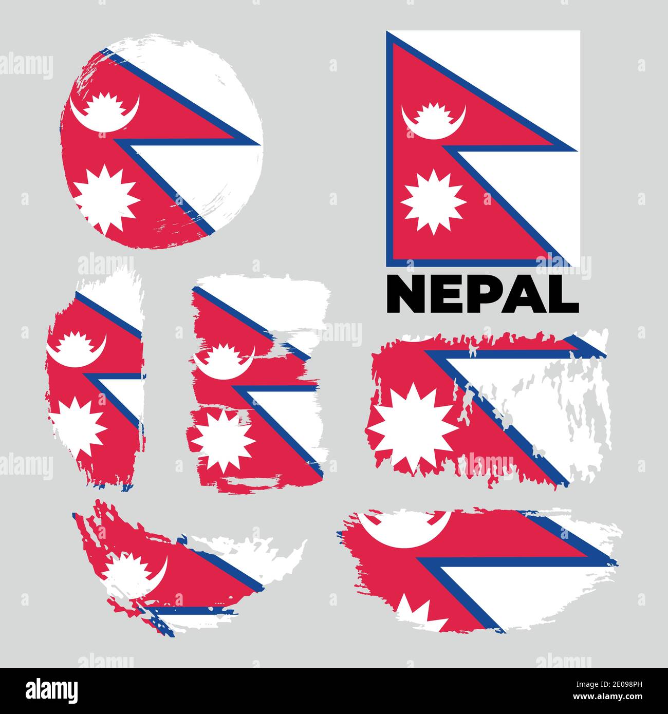 Republic Tag von Nepal Land mit Land Flagge geometrischen Gruß Hintergrund Stock Vektor