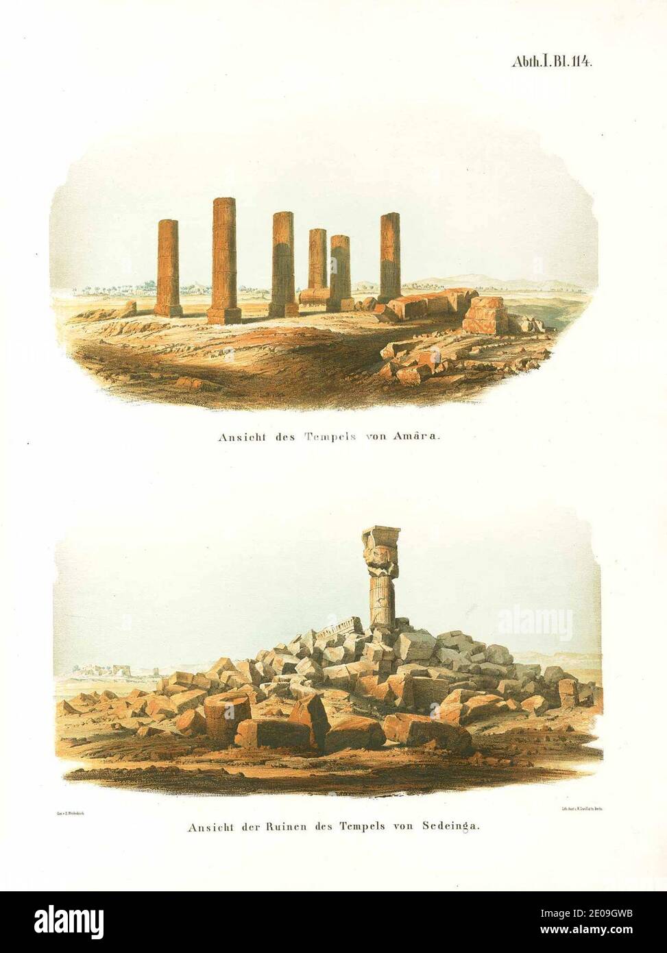 Lepsius-Projekt tw 1-2-114. Stockfoto