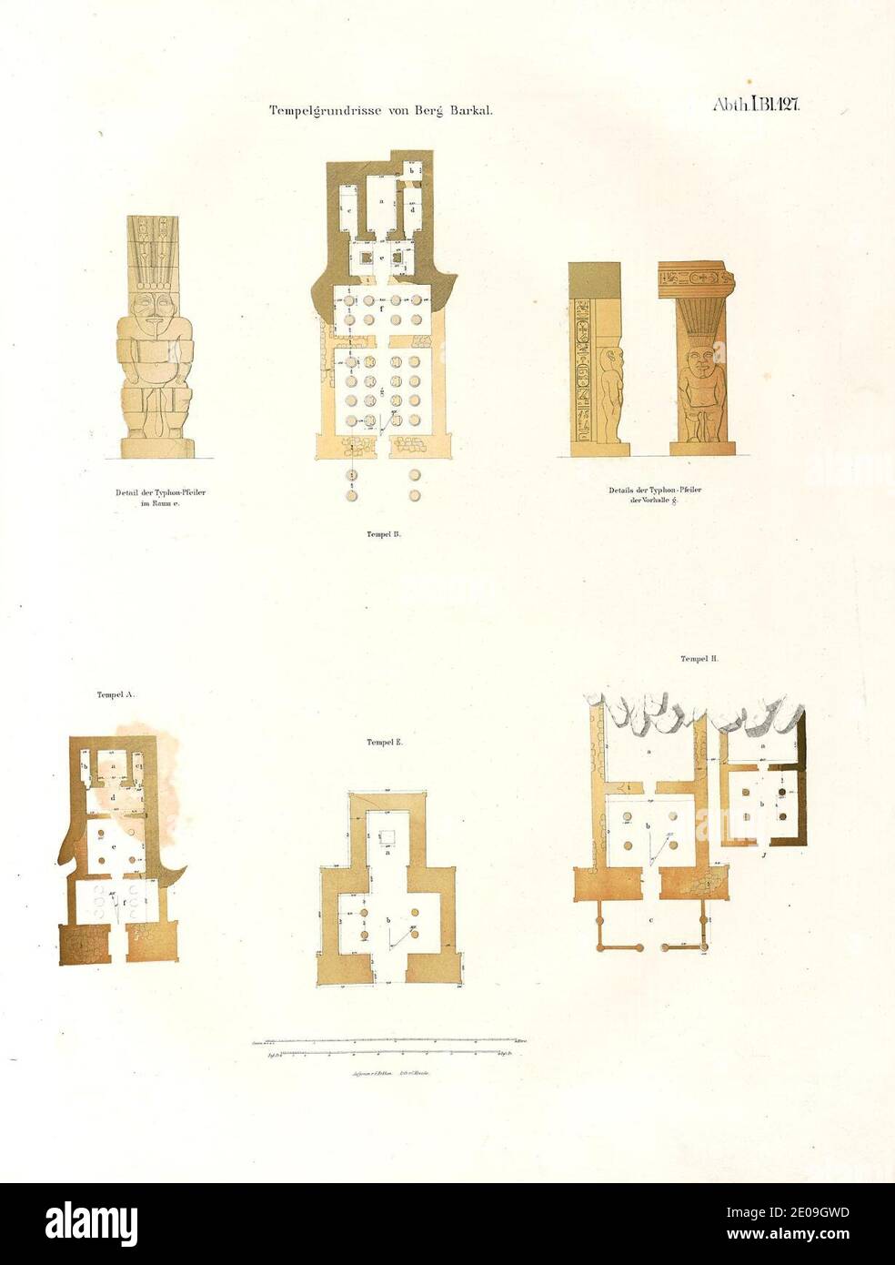 Lepsius-Projekt tw 1-2-127. Stockfoto