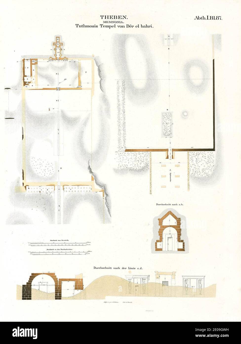 Lepsius-Projekt tw 1-2-087. Stockfoto