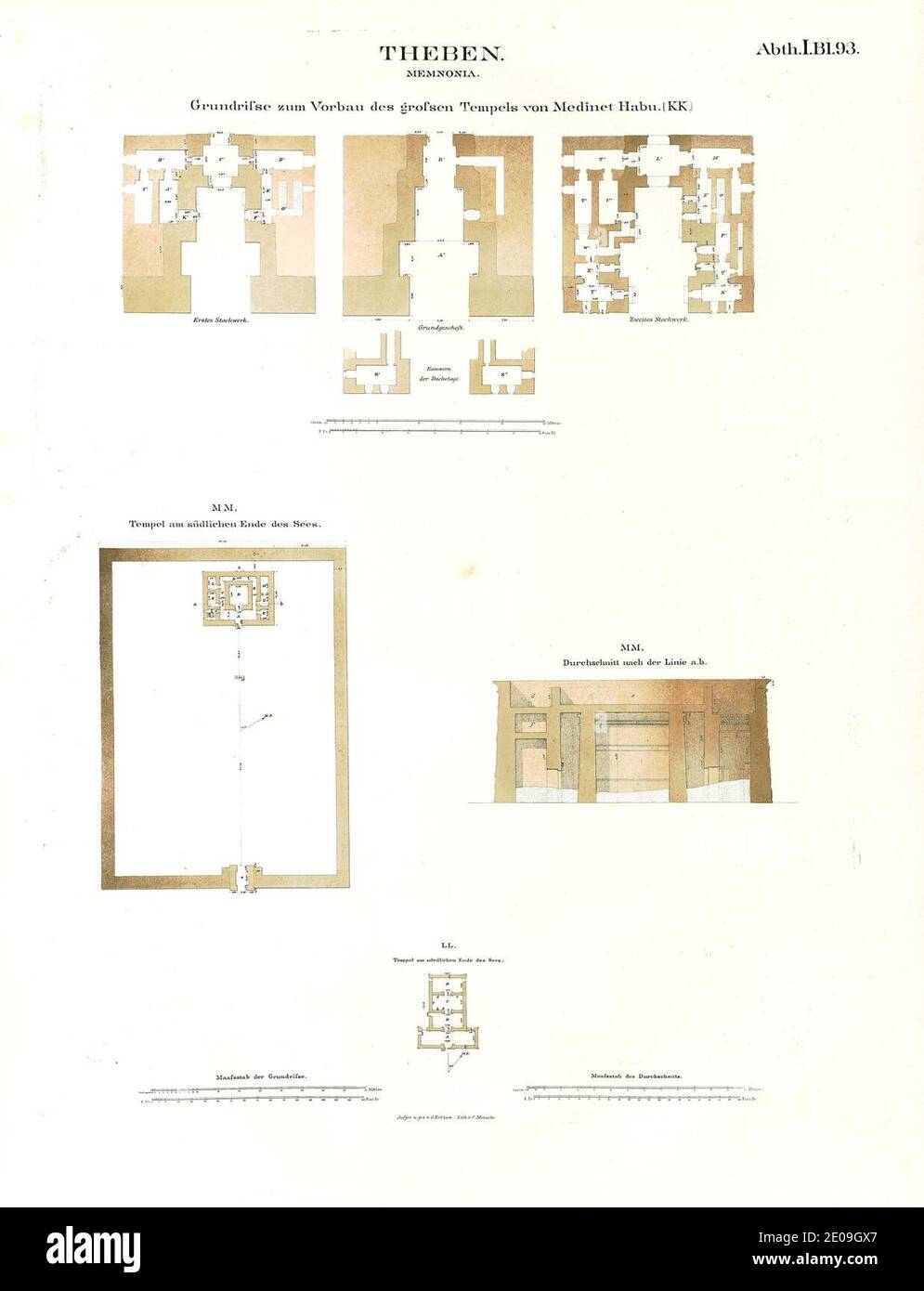 Lepsius-Projekt tw 1-2-093. Stockfoto