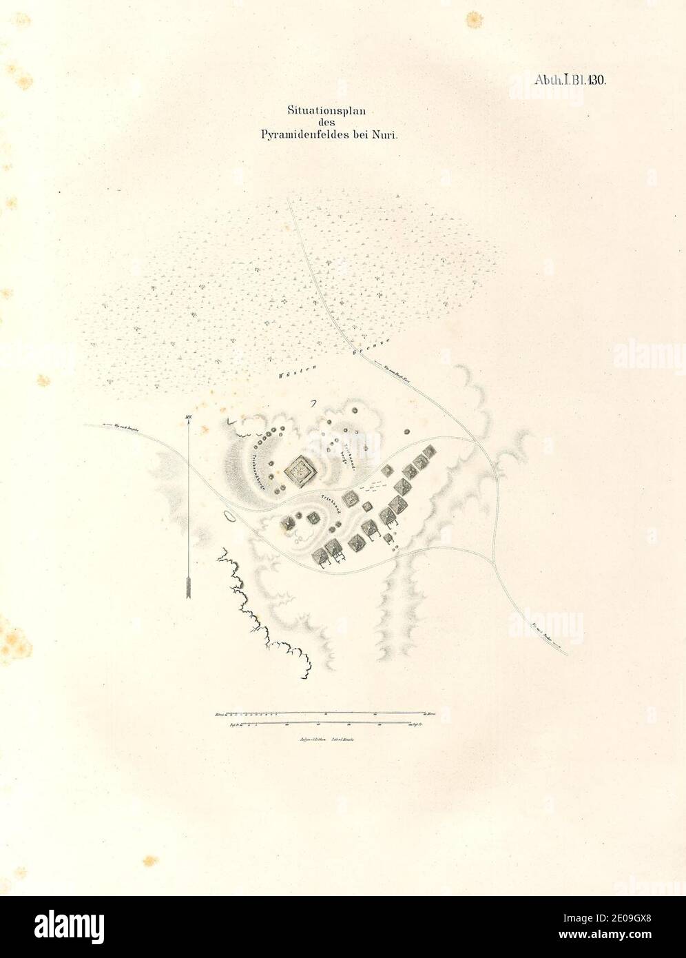 Lepsius-Projekt tw 1-2-130. Stockfoto