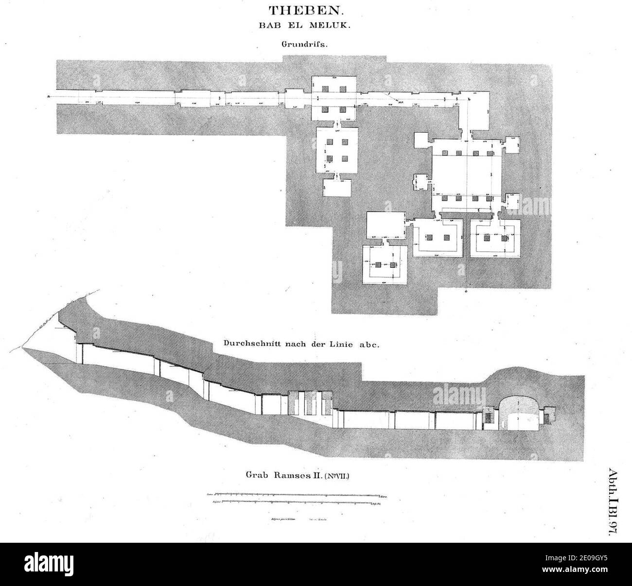 Lepsius-Projekt tw 1-2-097. Stockfoto