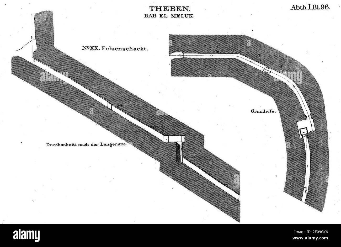 Lepsius-Projekt tw 1-2-096 ret1. Stockfoto