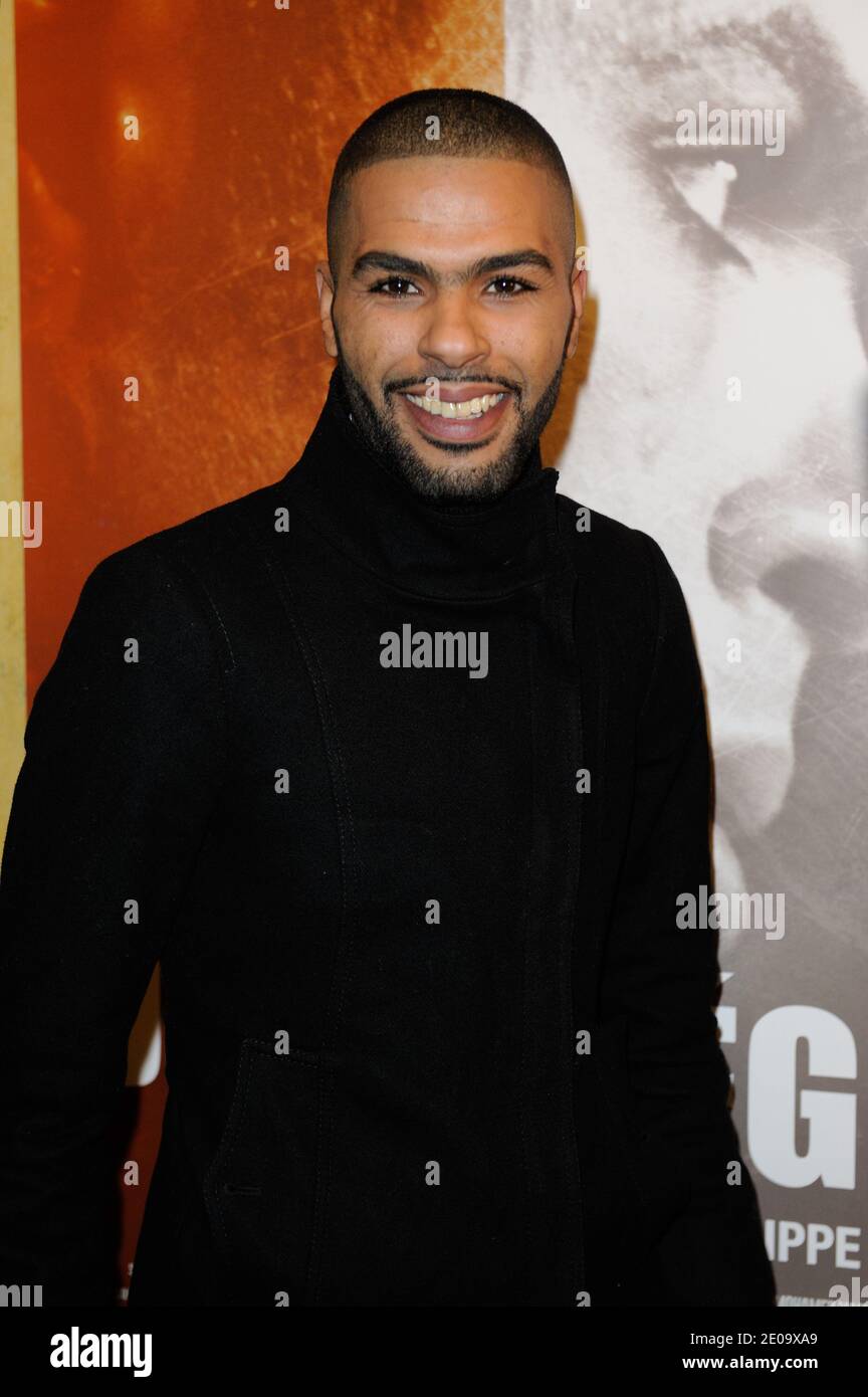 Rachid Debbouze bei der Premiere von "La Desintegration" im Le Comedy Club, Paris, Frankreich am 8. Februar 2012. Foto von Alban Wyters/ABACAPRESS.COM Stockfoto