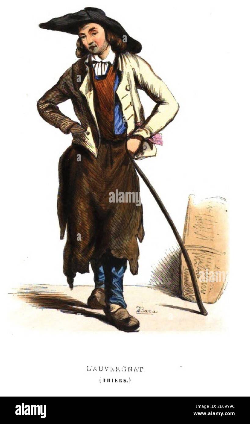 Les Français peints par eux mêmes-Auvergnat (Thiers). Stockfoto