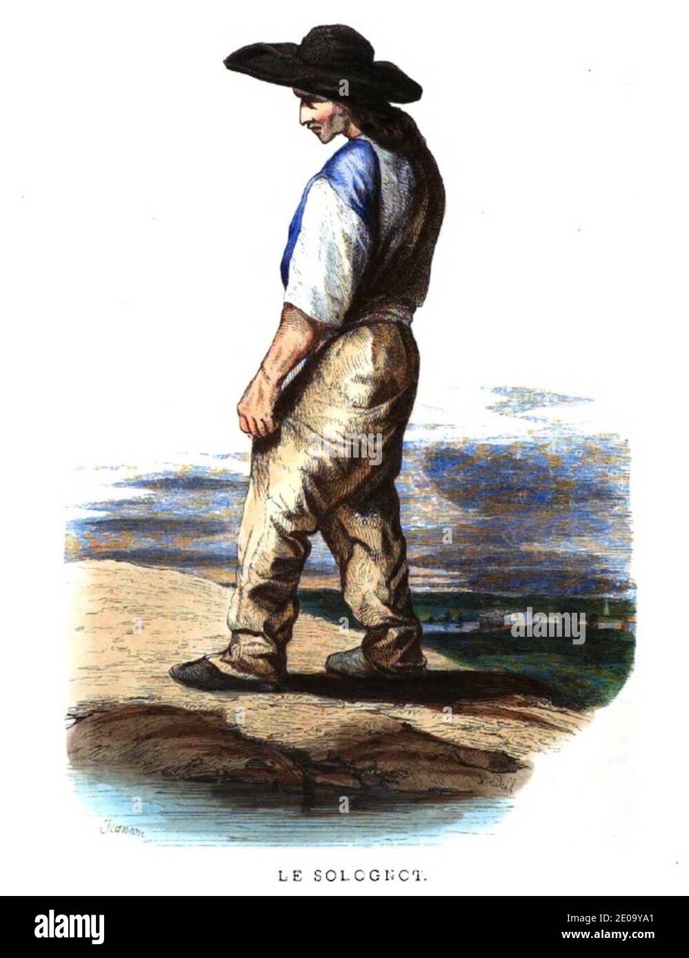 Les Français peints par eux mêmes-Le Solognot. Stockfoto