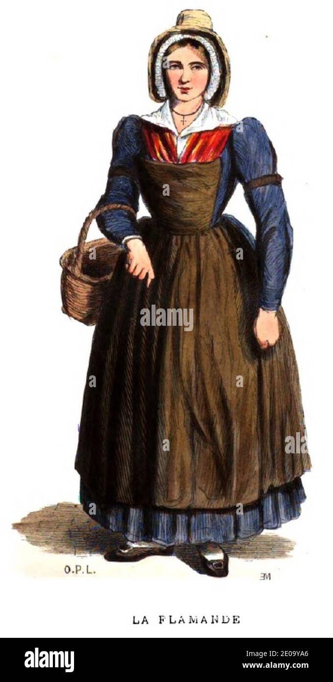 Les Français peints par eux mêmes-la flamande. Stockfoto