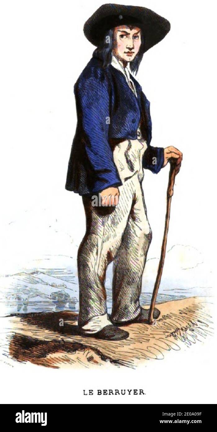 Les Français peints par eux-mêmes-LE BERRUYER. Stockfoto