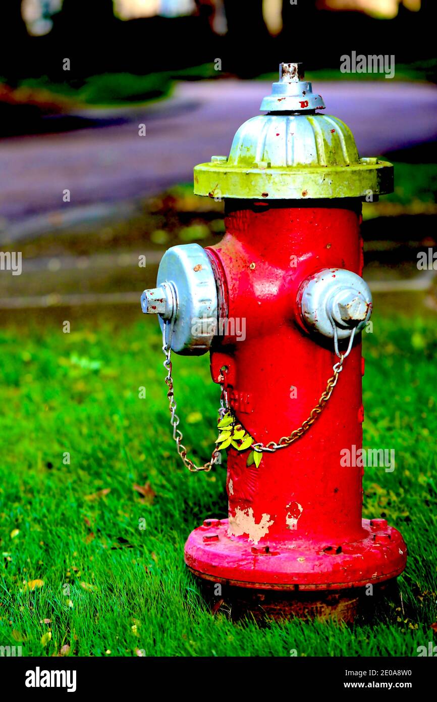 Red Fire Hydrant Stockfoto