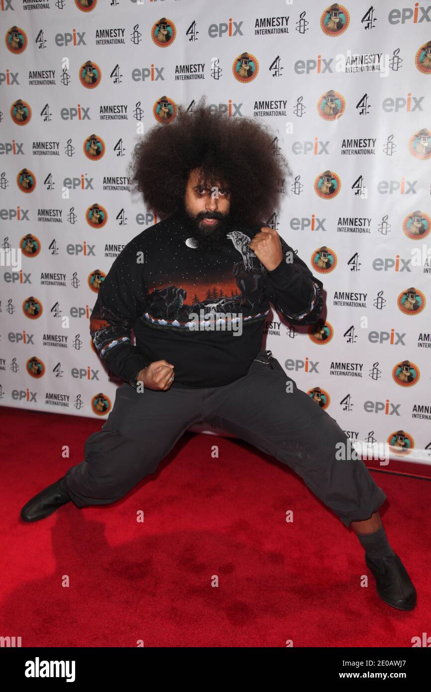 Reggie Watts nimmt am 4. März 2012 an Amnesty International's 'Secret Policeman's Ball' in der Radio City Music Hall in New York City, NY, USA Teil. Foto von Elizabeth Pantaleo/ABACAPRESS.COM Stockfoto