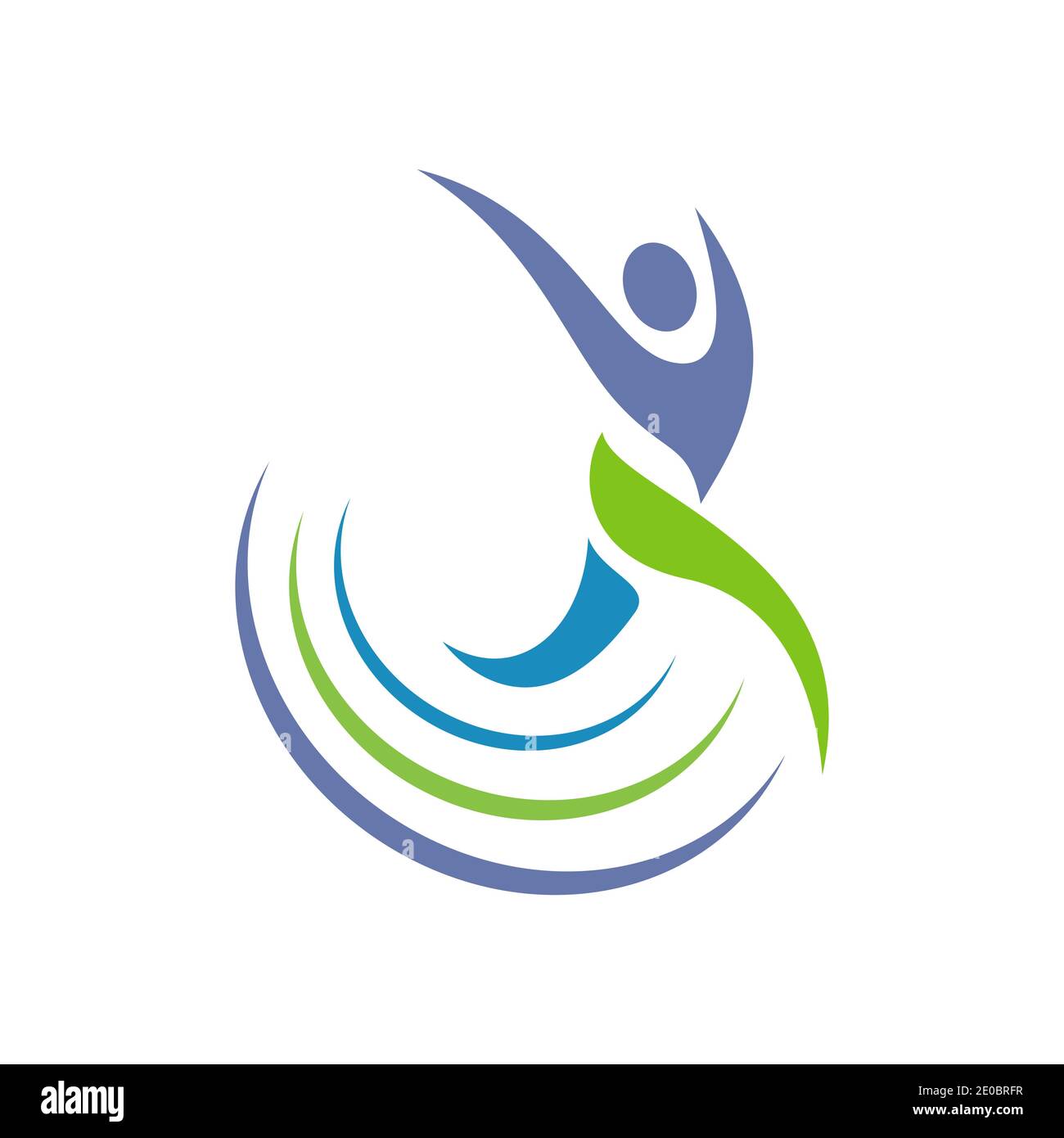 Sportliche abstrakte gesunde Menschen Logo-Design Vektor-Illustrationen für Pilates Logo für Yoga-Übungen im Fitnessstudio Stock Vektor