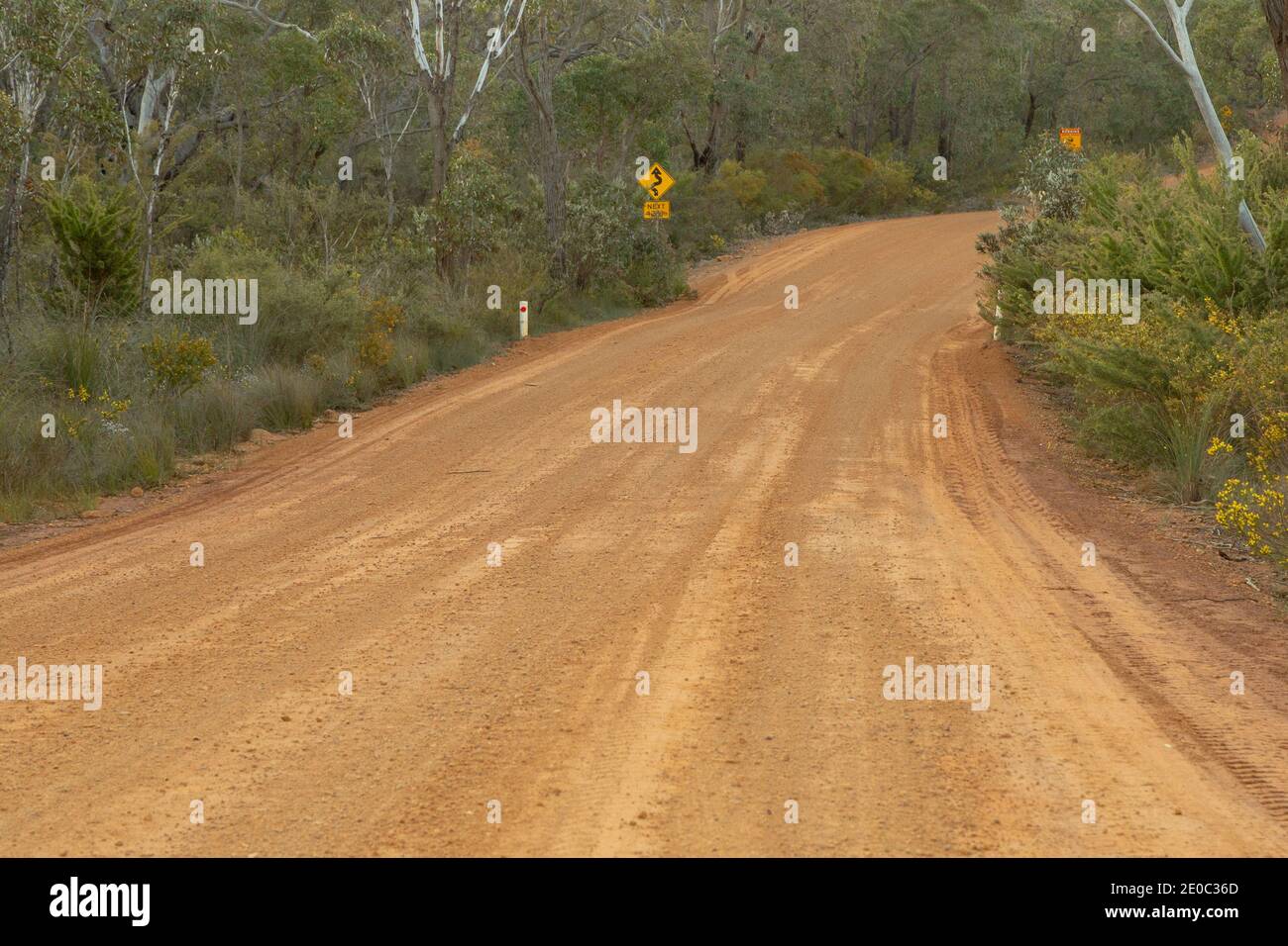 Auf der landschaftlich reizvollen Fahrt im Stirling Range Nationalpark Nord Von Albany in Westaustralien Stockfoto