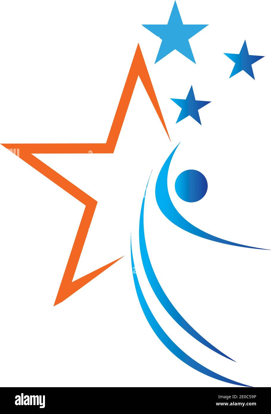 Star erfolg Menschen Logos und Symbole Vorlage Stock Vektor