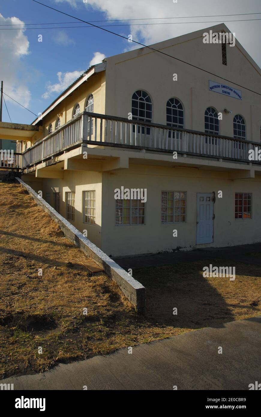 Karibik: Windward Islands: St. Vincent und die Grenadinen: Mayreau: Christian Revival Centre Stockfoto