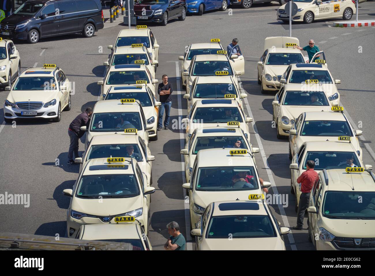 Taxis, Flughafen, Tegel, Reinickendorf, Berlin, Deutschland Stockfoto