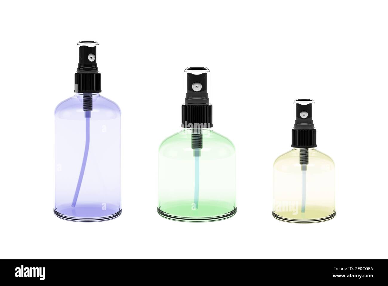 Glasflasche isoliert auf weißem Hintergrund - 3d-Rendering Stockfoto