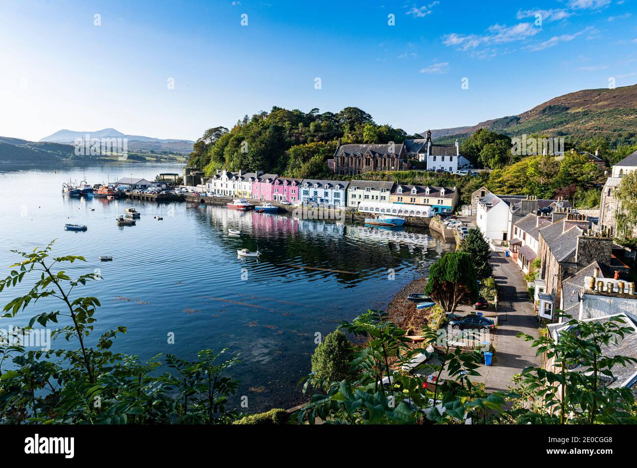 Hafen von Portree, Isle of Skye, Innere Hebriden, Schottland, Vereinigtes Königreich, Europa Stockfoto