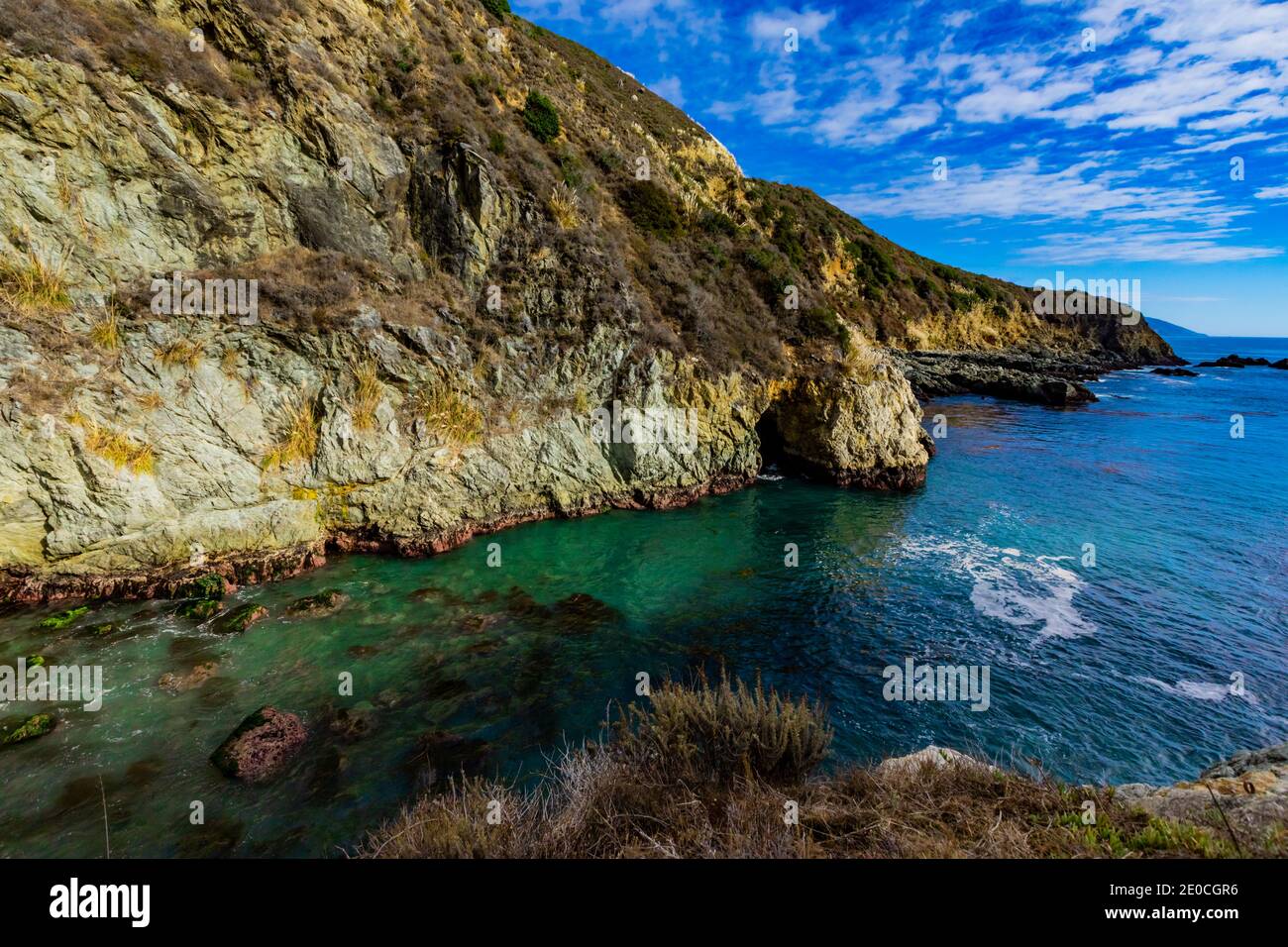 Das wunderschöne versteckte Juwel von Partington Cove am Highway 1, Big Sur, Kalifornien, USA Stockfoto