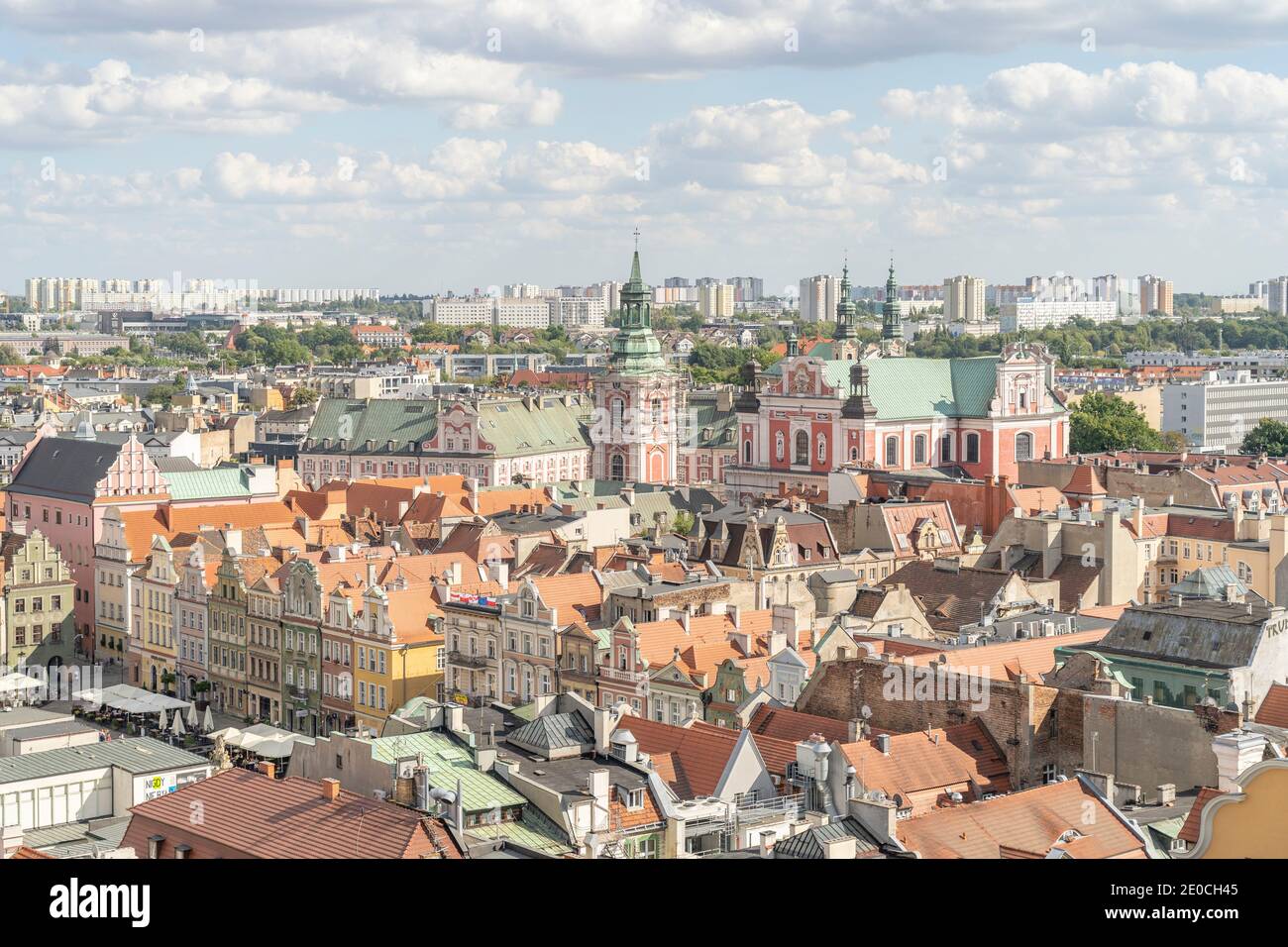 Erhöhter Blick über die Altstadt, Posen, Polen, Europa Stockfoto