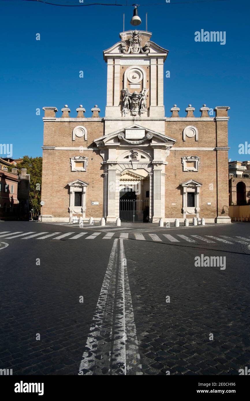 Michelangelos Porta Pia Stadttor, Rom, Latium, Italien, Europa Stockfoto
