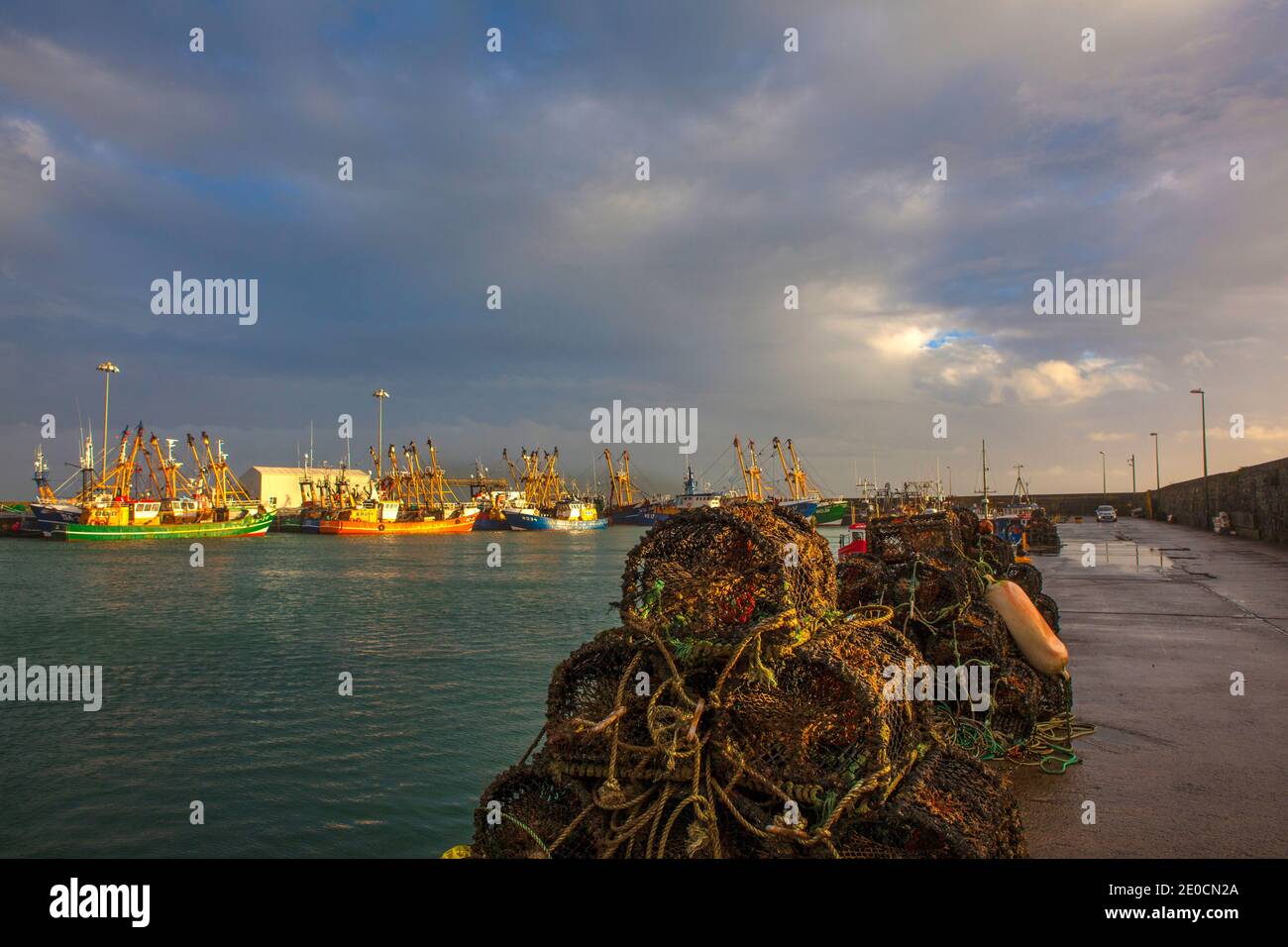 Hummertöpfe am Kilmore Quay, Wexford, Irland Stockfoto