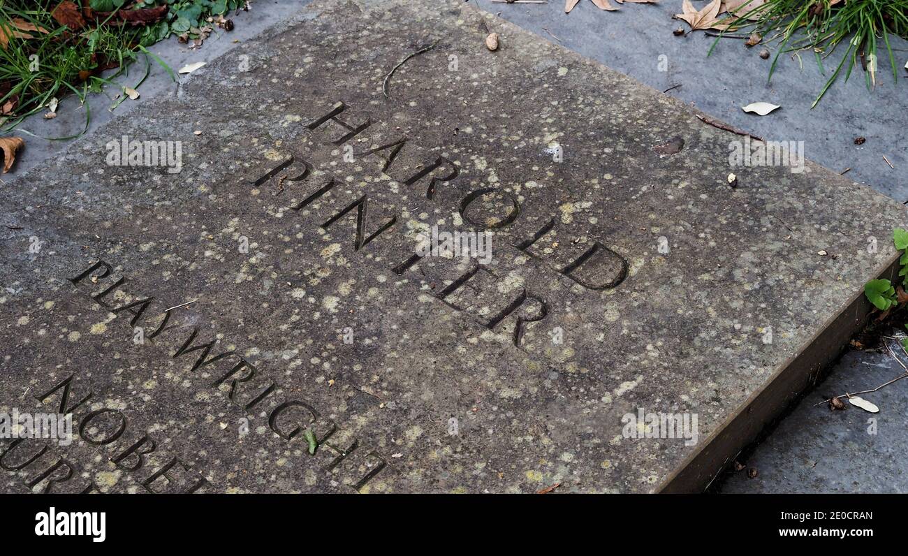 Grab von Harold Pinter Stockfoto