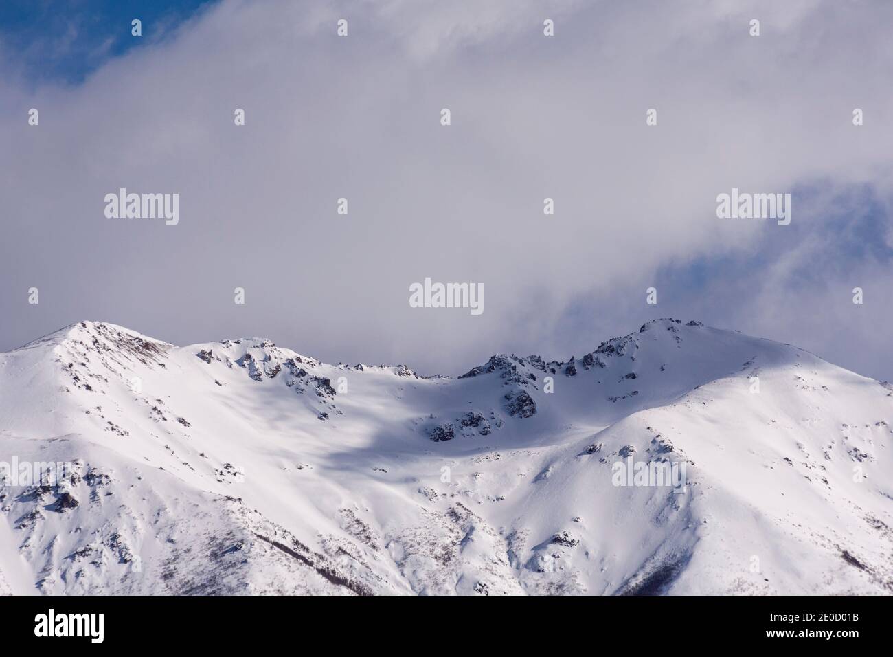 Schneebedeckte Anden während der Wintersaison in Patagonien, Argentinien Stockfoto