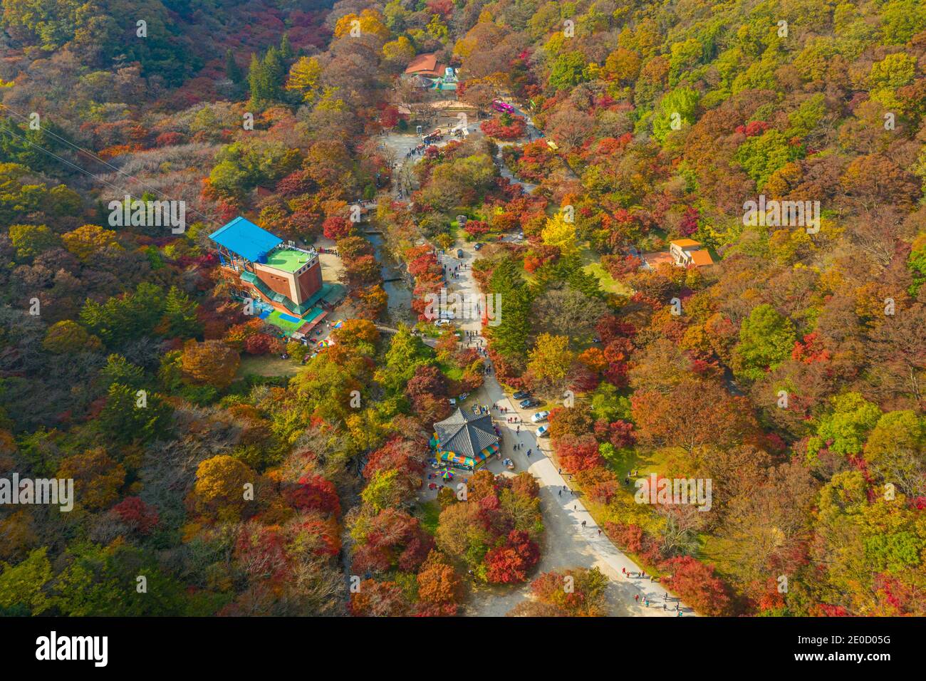 Luftaufnahme des Naejangsan Nationalparks in der republik Korea Stockfoto