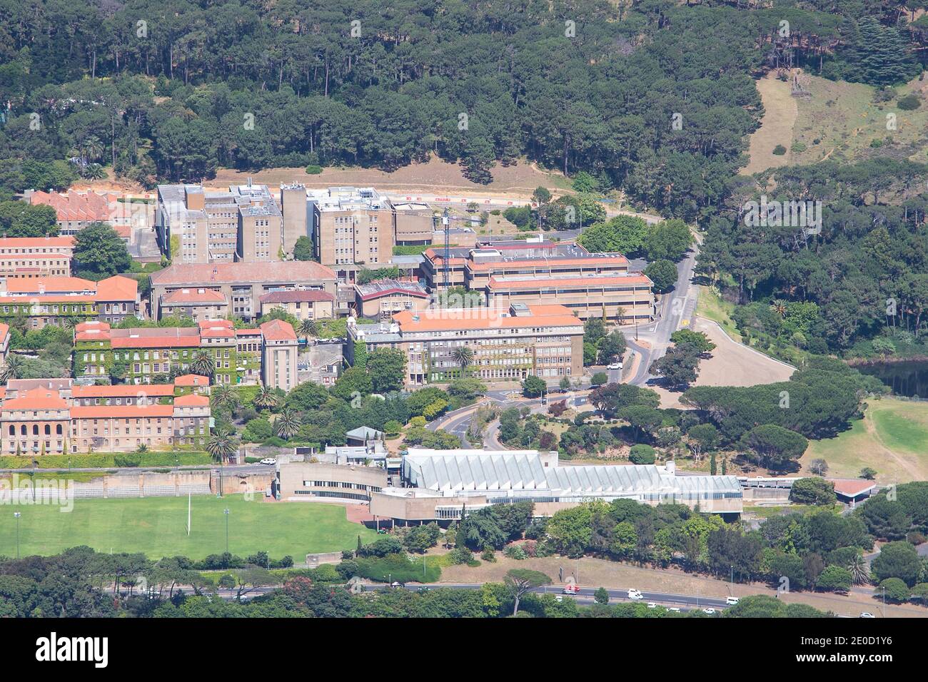 Kapstadt, Westkap, Südafrika - 12.22.2020: Luftaufnahme der Universität Kapstadt Stockfoto